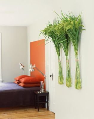 jarrones de cristal para colgar de la pared