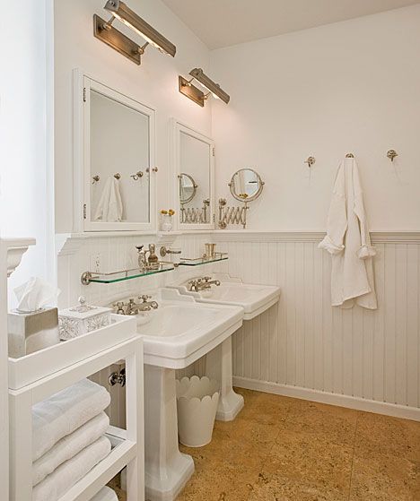 baño blanco dos labavos y balda cristal 2