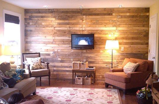 pared forrada de madera