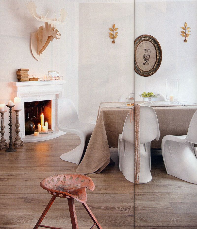 salón apliques dorados hojas bazar vintage and chic barbara aurell