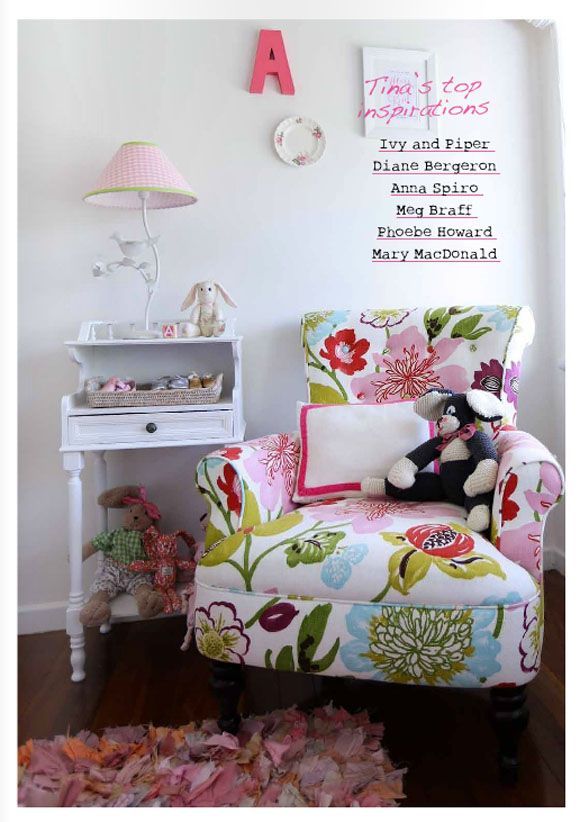 butacón estampado colores dormitorio infantil