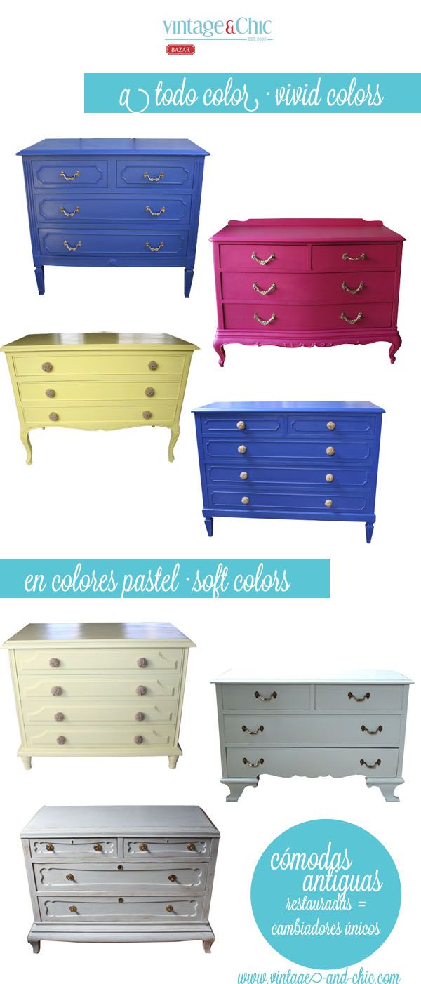 cambiadores para bebe cómoda antigua colores