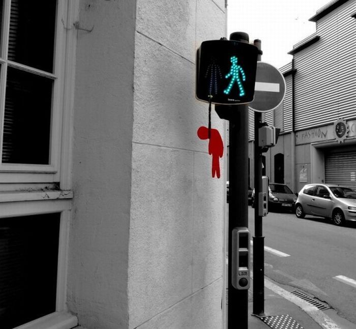 semáforo arte callejero