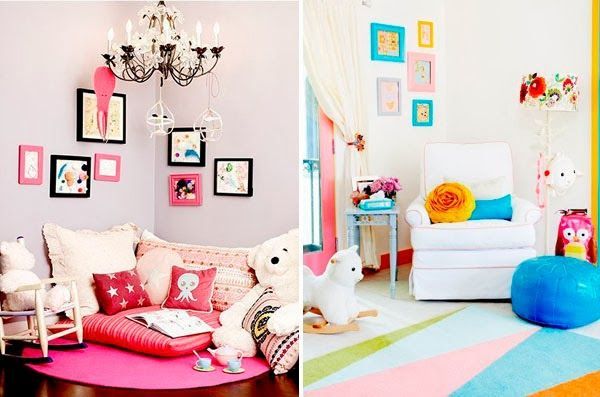 casa jessica alba dormitorio rosa y azul habitación infantil