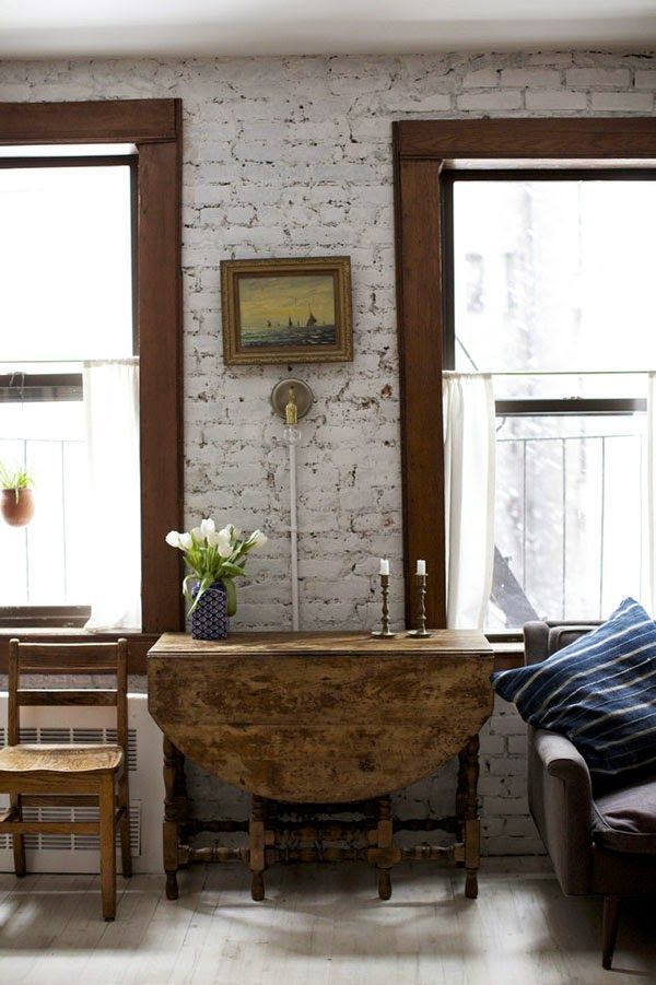 apartamento nueva york paredes ladrillo idea para decorar pequeño apartamento