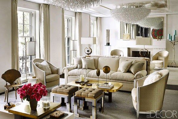 salón decorado en blanco y tonos neutros manhattan
