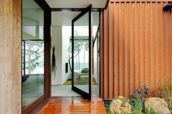 cabaña de madera estilo moderno