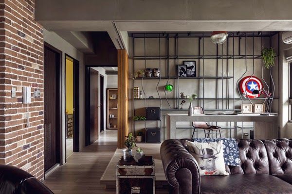 APARTAMENTo-estilo-industrial-estanterías-metal-chester-negro