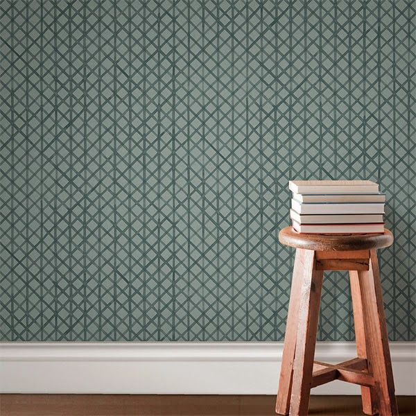 papel-pintado-motivo-geométrico-en-verde