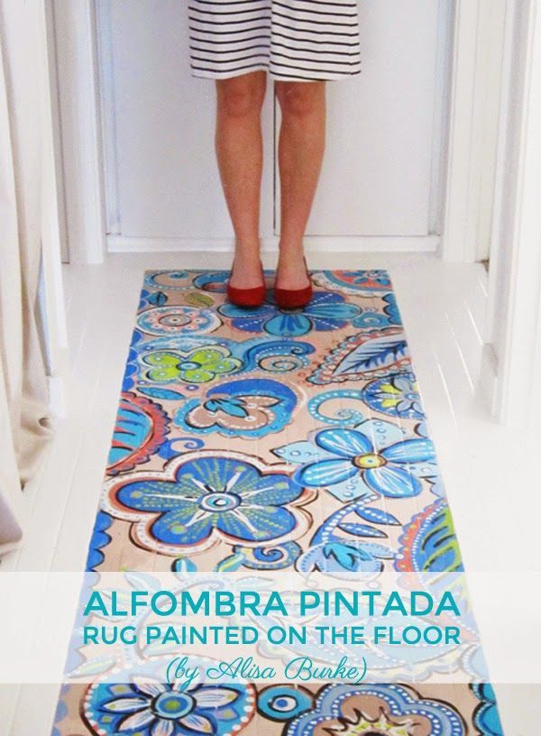 alfombra pintada en el suelo