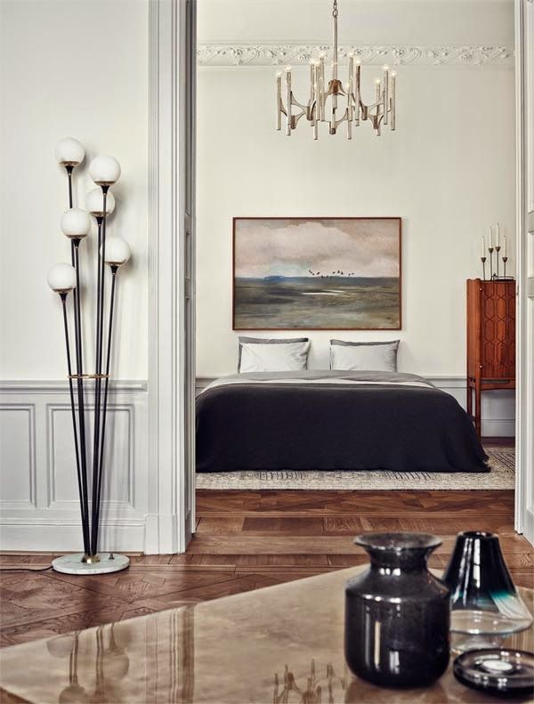 apartamento-suecia-diseño-escandinavo-vintage-lámpara-sciolari