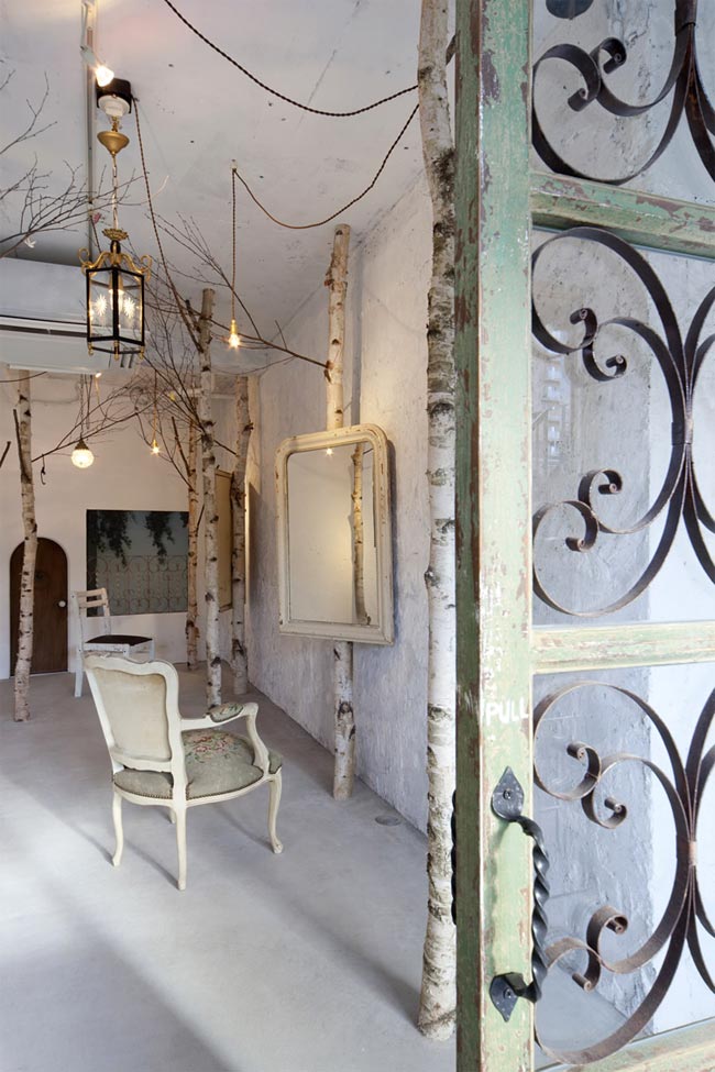 peluqueria-manicura-salon-con-troncos