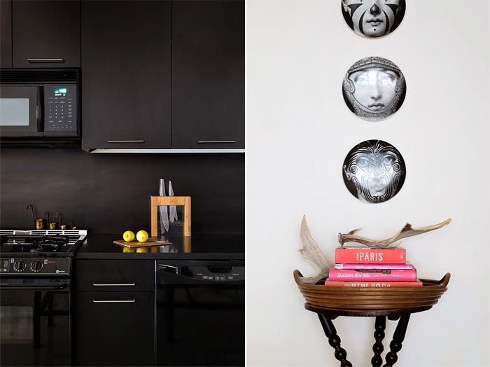 cocina-negra-loft-blanco-one-fine-stay