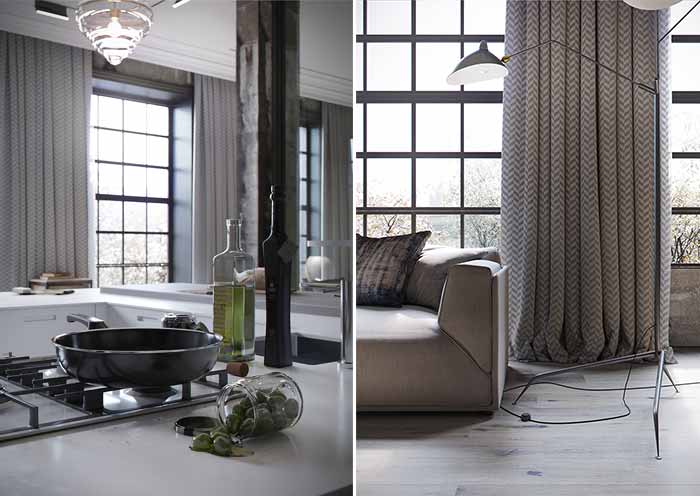 7-cocina-blanca-abierta-al-salon-estilo-industrial