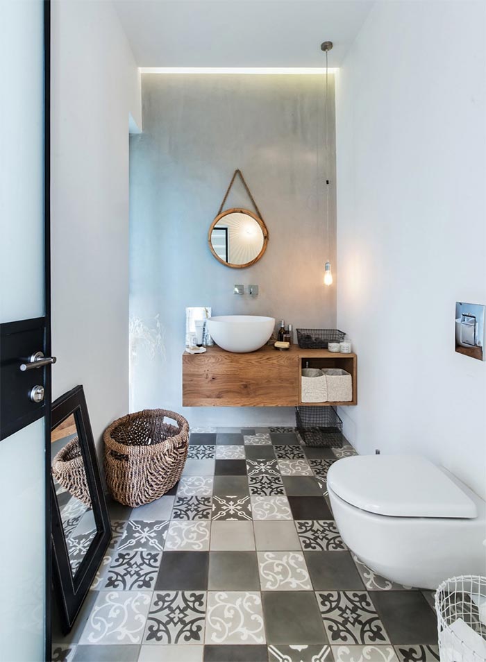 bano-mueble-madera-espejo-redondo
