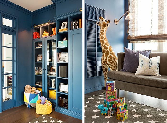 dormitorio-infantil-mueble-empotrado-azul-alfombra-gris-estrellas