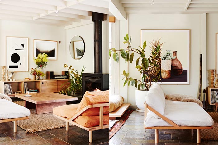 salon-estilo-etnico-boho-muebles-de-madera-natural